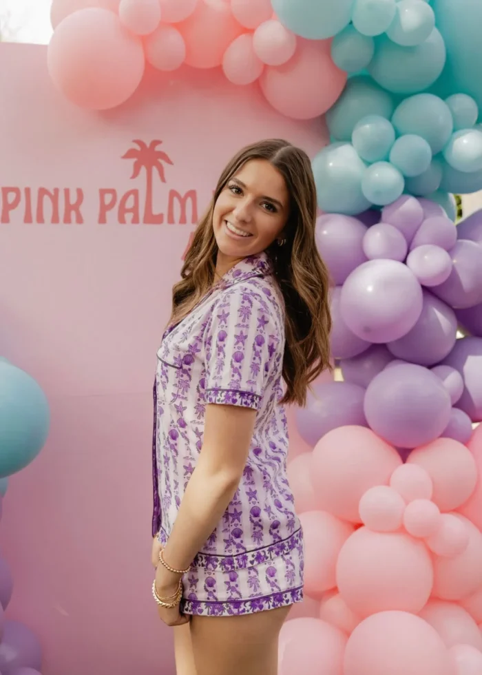 Twilight Pink Palms Pajama Set