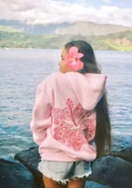 Pink Blush Hoodie Hawaii Hibiscus