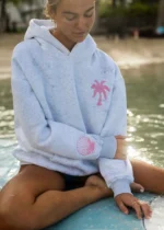Heather Cloud Hawaii Hibiscus Hoodie