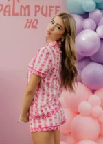 Pink Palm Pajamas with Blush Bay