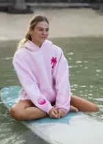 Hawaii Hibiscus Hoodie with Blush