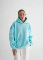Hawaii Hibiscus Hoodie with Aquamarine