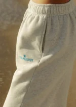 Puff Sweatpants with Heather White