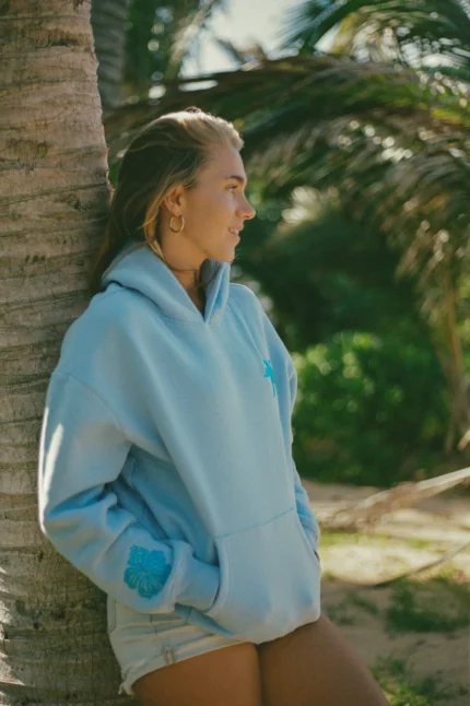 Everything Comes in Waves Hoodie with Blue