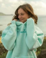 Classic Puff Hoodie With Mint Breeze