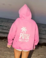 Classic Puff Hoodie with Raspberry