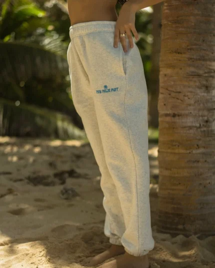 Puff Sweatpants with Heather White
