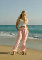Puff Sweatpants with Pink